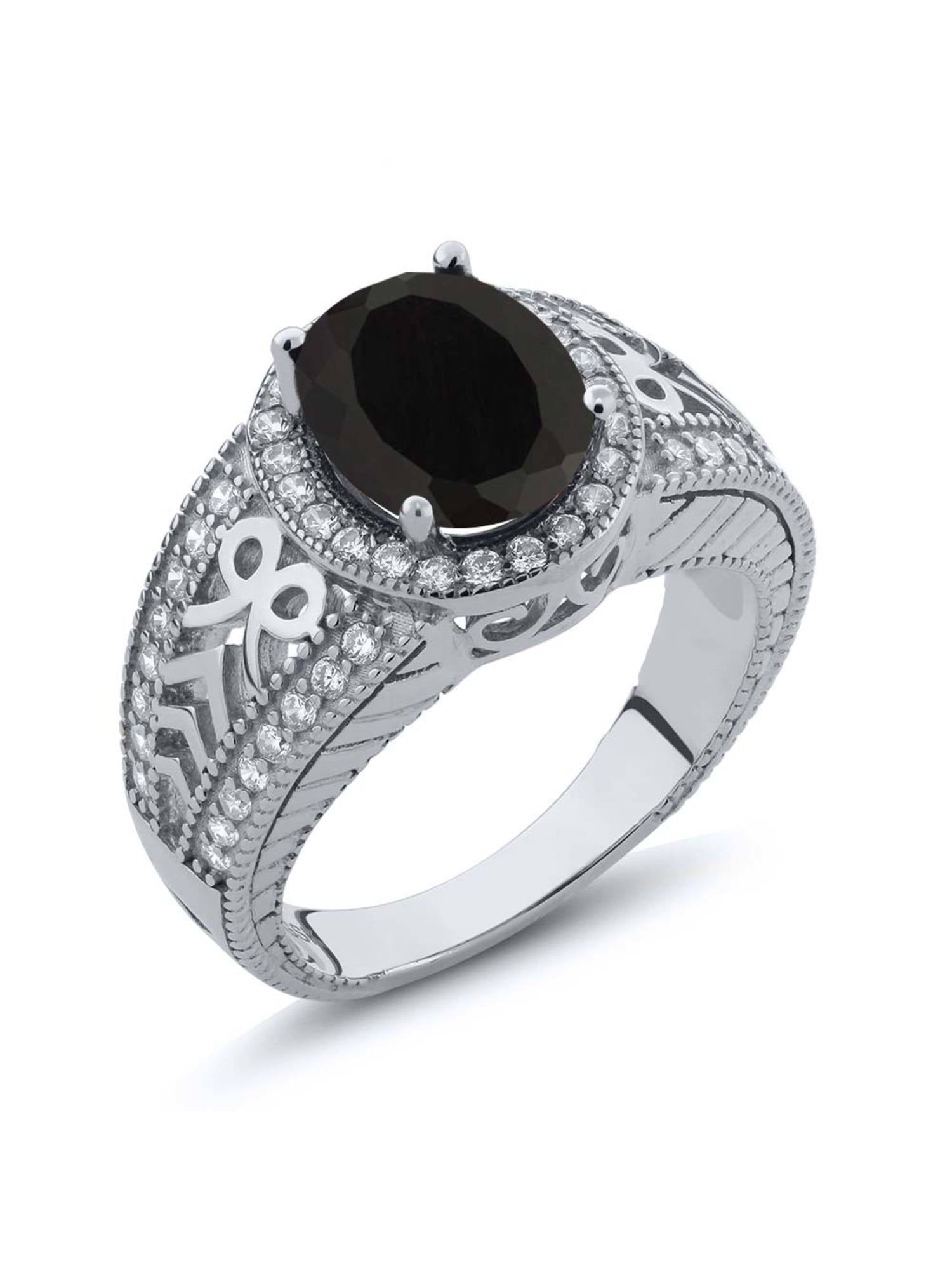 Gem Stone King - 925 Sterling Silver Black Onyx Gemstone Jewelry Women ...