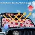 thumbnail image 4 of Yuyamidu Strawberry Windshield Sun Shade, Cute Pink Shade Heat Shield Compatible with JK JKU TJ 2 Door / 4 Door 52.95 x 16.14 in, 4 of 7