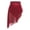 Burgundy, variant on Womens Lyrical Dance Skirt Rhinestone Irregular Flowy Skirted Leotard Modern Dancewear Burgundy XL
