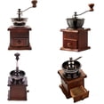 thumbnail image 3 of Tibvox Traditional Style Handheld Coffee Grinder Wood Multiple Stage Grinding Brush Included, 3 of 8