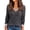 Black and gray, variant on Color Block Long Sleeve Shirts for Women V Neck Dressy Casual Fall Tops Lightweight Tunic Pullover Fashion Clothes