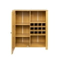 thumbnail image 3 of HQZX Rattan Storage Cabinet with 2 Adjustable Shelves,Dining Cabinet,Wine cabinet for Living Room, 3 of 12