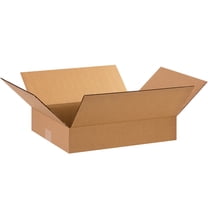 Box Partners Flat Corrugated Boxes 15" x 12" x 3" Kraft 25/Bundle 15123