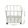 thumbnail image 3 of Cesta Organizadora de Ropa con Ruedas para Material Deportivo | Cesta para Esterillas de Yoga y Juguetes | Plástico Blanco 46X45X25Cm | 600G, 3 of 6