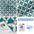 thumbnail image 2 of Abstract Geometric Blackout Curtains for Bedroom, Vintage Rhombus Circle Texture Green Thermal Insulated Kitchen Drapes with Grommets, Light Blocking Window Treatment, 2 Panels 52" x 90", 2 of 7