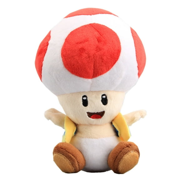 uiuoutoy Red Toad Plush Toy Stuffed Doll 7''