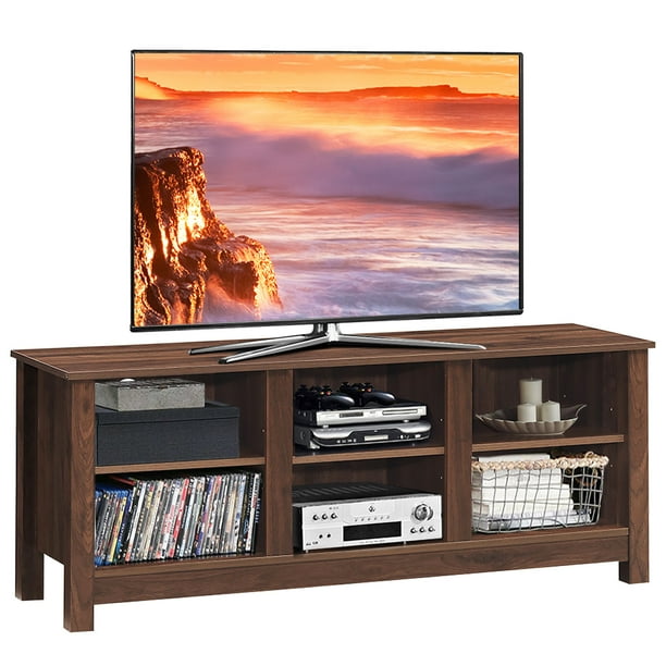 Costway Tv Stand Cabinet For Tv S Up To 60 Entertainment Center W Storage Shelves Brown Walmart Com Costway Tv Stand Cabinet For Tv S Up To 60 Entertainment Center W Storage Shelves Brown Walmart Com