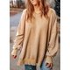 thumbnail image 5 of Sudadera SHEWIN casual de forro polar con cuello redondo para mujer, color caqui, 5 of 7