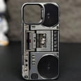thumbnail image 2 of Retro Boombox Phone Case, Retro Boombox Cassette Player Pattern Phone Case, 𝐑etro 𝐁oombox Vibes, Personalized Clear 𝐏hone Cases, Cute Cassette Design Rubber 𝐏hone Cases (A,for 17promax), 2 of 5