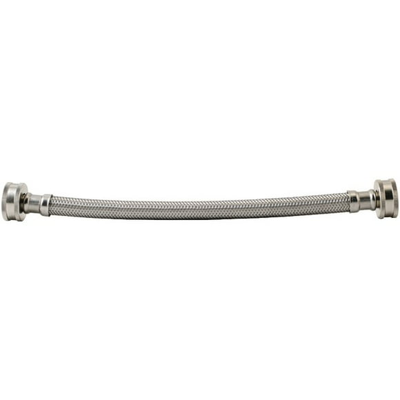 Certified Appliance Accessories(R) WI12SSFF Braided Stainless Steel Water-Inlet Hose, 1ft