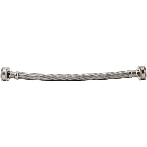 Certified Appliance Accessories(R) WI12SSFF Braided Stainless Steel Water-Inlet Hose, 1ft