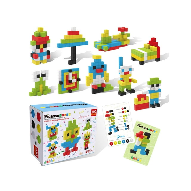 Cubo magnético PicassoTiles PMC100 para niños mayores de 3 años