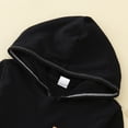 thumbnail image 5 of Gibobby Sudadera con capucha y pantalones para niño pequeños bebés Otoño Invierno rayas bolsillo algodón manga larga con capucha Tops pulóver sudadera conjunto ropa(Negro,12-18 Meses), 5 of 5