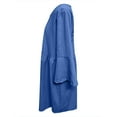 thumbnail image 5 of Jsaierl Linen Dresses for Women Short Sleeve Summer Plus Size Midi Dress Tunic Solid Color Crew Neck Dress Comfortable Soft Dresses 2024, 5 of 5