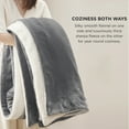 Bedsure Winter Soft Plush Fluffy Sherpa Fleece Queen Size Blanket Grey, 90x90 Inches