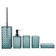 thumbnail image 2 of Juego de 5 accesorios de baño, jabonera, cepillo de inodoro, regalo moderno, práctico y fácil de usar. Morandi Azul, 2 of 8
