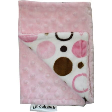 Burp Cloth - Pink & Brown Circle Print/Pink Dot