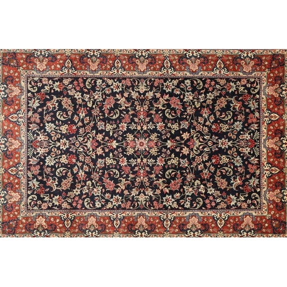 Ahgly Company Machine Washable Indoor Rectangle Traditional Camel Brown Area Rugs, 8' x 10'