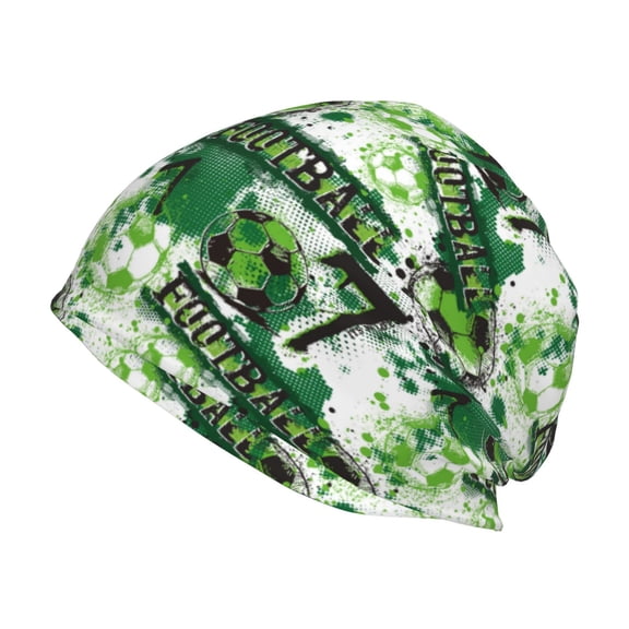 Xecao Football 7 Print Knit Hat,Winter Beanie for Men Women, Beanie Soft Warm Ski Stocking Cuffed Cap