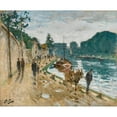 thumbnail image 3 of Pierre-Eugène Montézin 17x15 Black Modern Framed Museum Art Print Titled - Towpath, 3 of 5
