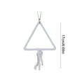 thumbnail image 3 of 6.69 x 6.69 x 0.79 inch Bird Cage Rope Sway Perch with Soft Ring Bed for Small to Medium Birds Gnaw Resistance Toys for Budgie Canary Parakeet (White), 3 of 6