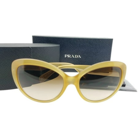 - Prada PR21NS-GAD6S1-58 Women's Yellow Frame Grey Lens Genuine Sunglasses NWT