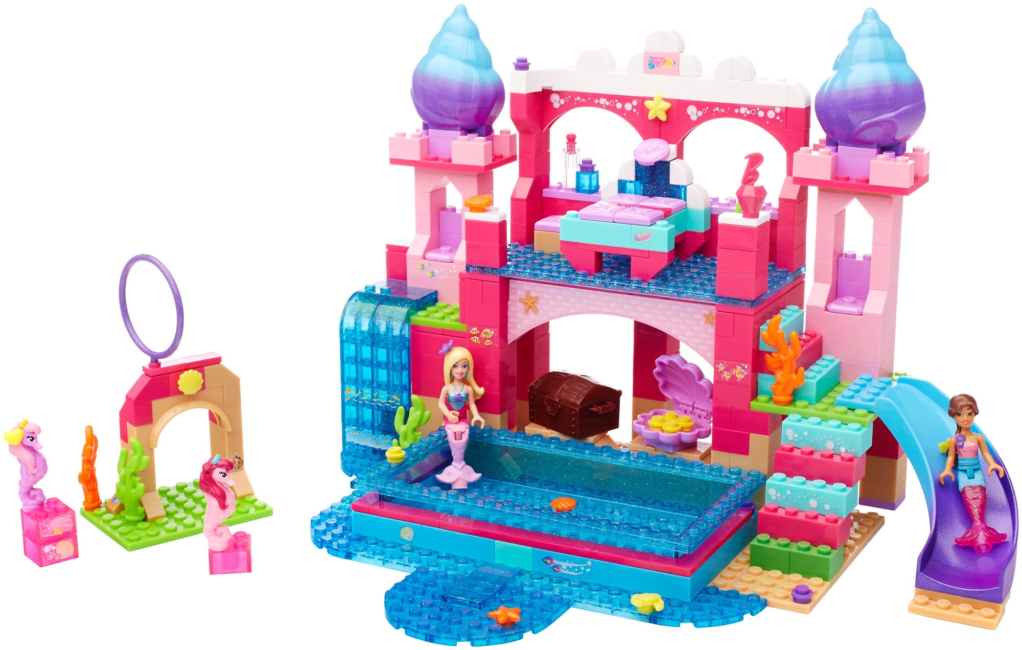 Uitbreiden Mondwater Verbeteren Mega Bloks Barbie's Underwater Castle - Walmart.com