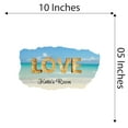 thumbnail image 4 of Watercolor Decal LOVE Bedroom Wall Decal for Children Girly Art Beach Ocean Background Image Cute Themed Room Décor - Size: 10 In x 5 In, 4 of 5