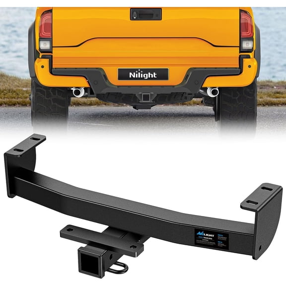 Nilight Class 3 Trailer Hitch 2 Inch Receiver Tow Hitch Compatible with Toyota Tacoma 2016 2017 2018 2019 2020 2021 2022 2023 Black Powder Coated