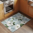 thumbnail image 2 of 2x3 Ft Entryway Area Rug, White Floral Kitchen Rug Runner Washable Floor Mat, Cottagecore Blooms Flower Spring Botanical Non Slip Indoor Door Mat Throw Carpet for Bathroom Living Room Bedroom, 2 of 8