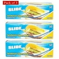 thumbnail image 1 of Slide Plus Sac à Fermeture Éclair pour Sandwich (50 Sacs) (Lot de 3), 1 of 3