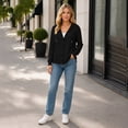 thumbnail image 6 of CHGBMOK Women's Plus Size Hooded Cardigan Lightweight Button Down Cardigan Long Sleeve Soft Knit Sweater Jacket, 6 of 8