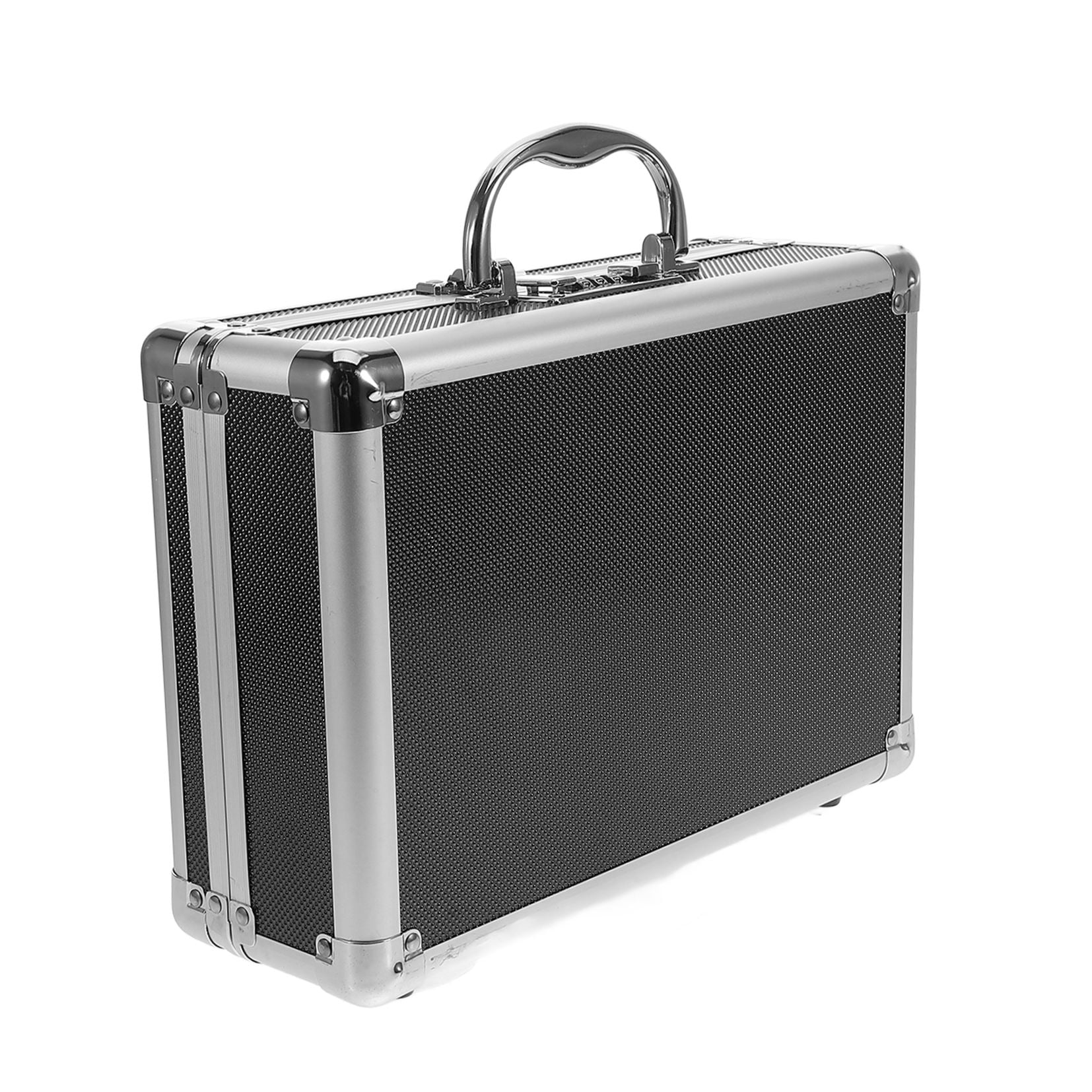 Hytrove Aluminum Briefcase Black 1Pcs 11.4X8.1X3.9in Locking Case Organizer