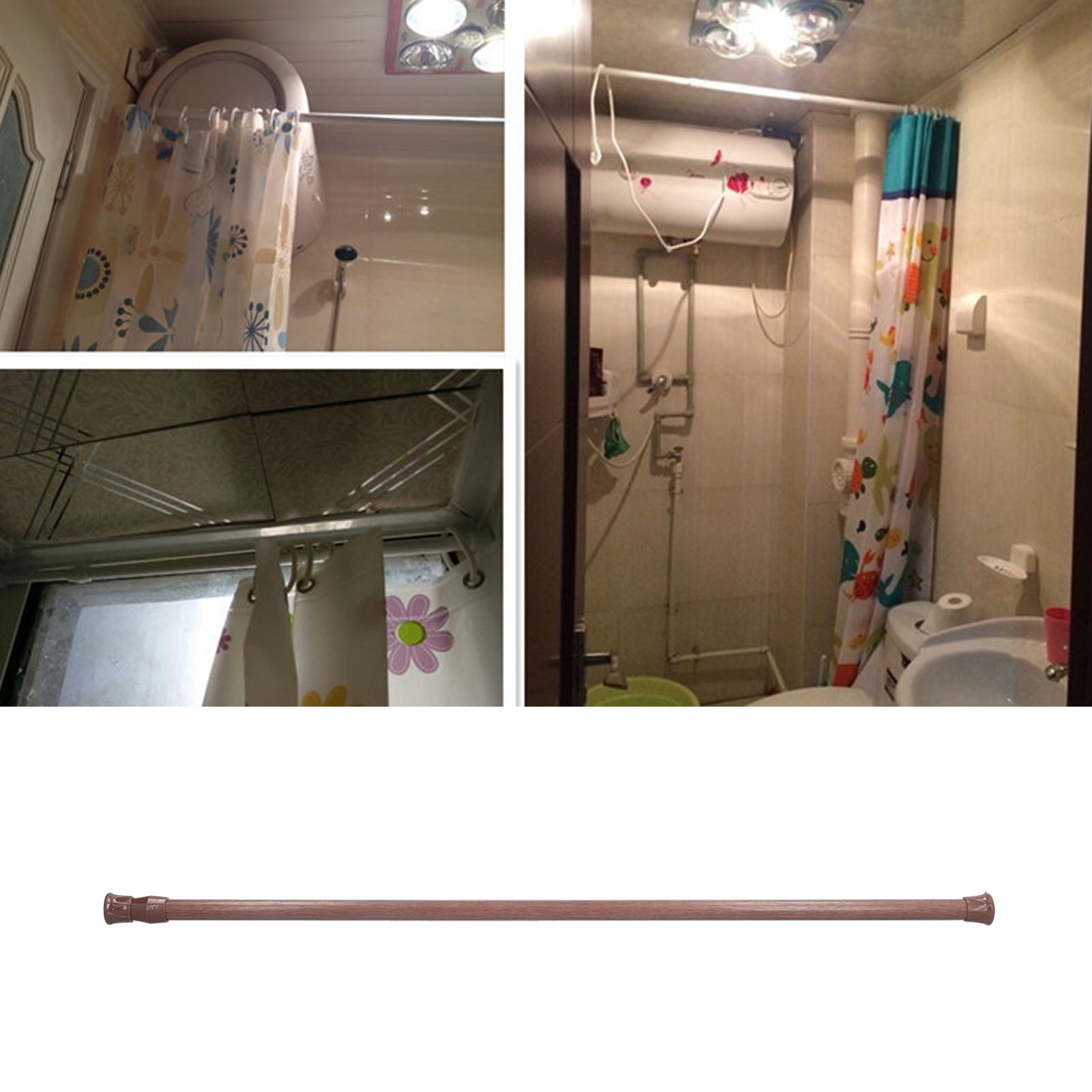 High-Carbon Steel Window Curtain Rail Telescopic Spring Tension Rod For Bathroom Kitchen,Curtain Pole,Tension Rod