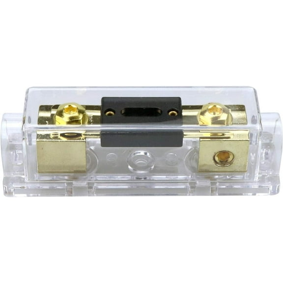 Absolute ANH-3 0/2/4 Gauge AWG in-Line ANL Fuse Holder & Gold Plated 60 Amp Fuse