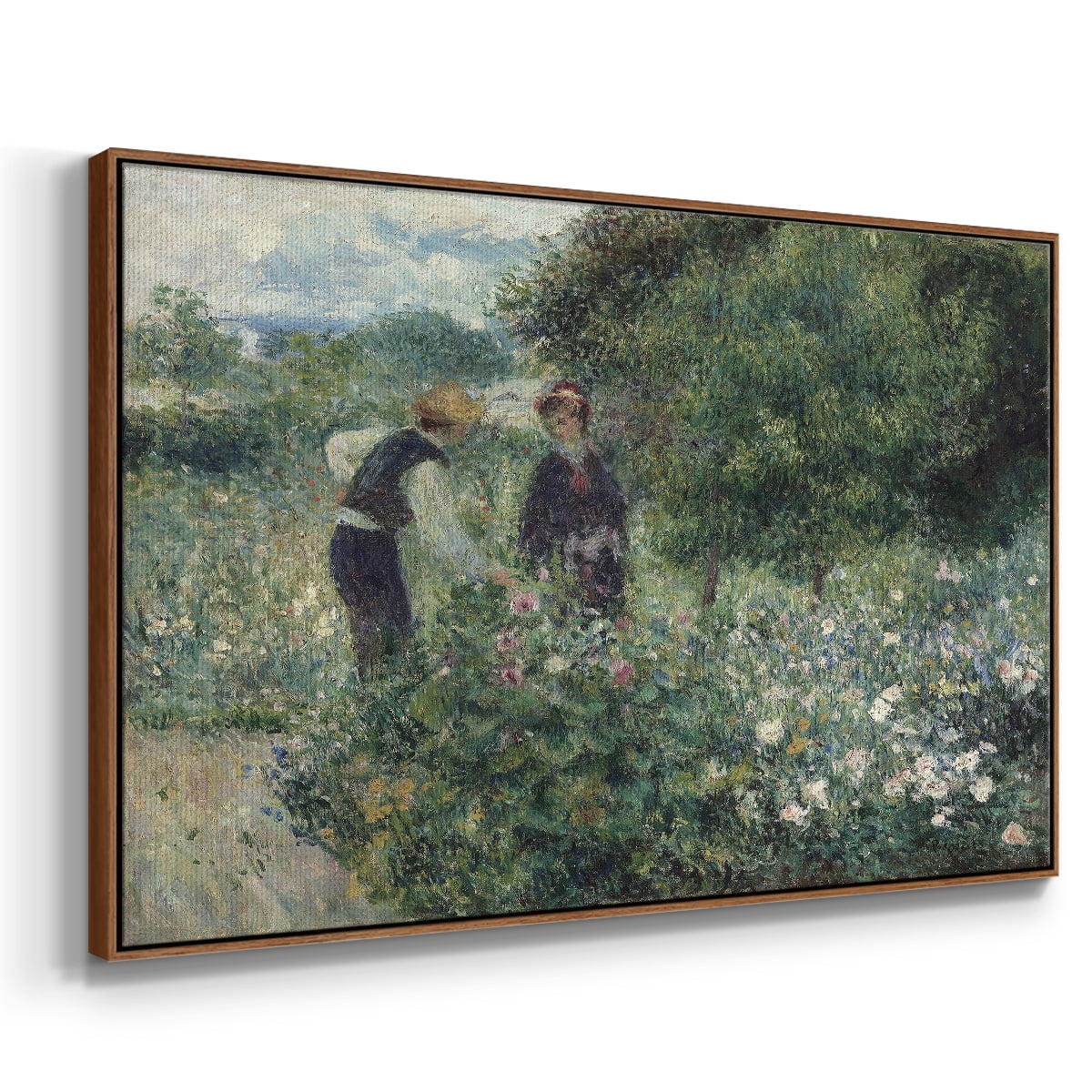 Vintage Botanical Print-LVIII By Wexford Home Framed in Walnut Wood Gallery Wrapped Canvas 25 in. x 37 in.