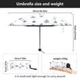 thumbnail image 3 of Modern Design Leaves Umbrellas for Sun Auto Open Close UV50+ Waterproof 5-Fold Compact Fiberglass Frame, 3 of 6