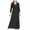 Black, variant on Fshinging Summer Dresses For Women 2025 Plus Size Hollow Out Lace Patchwork Solid Loose Hem Casual Long