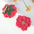 thumbnail image 3 of Unique Bargains 2 Pcs Hair Clip Grace Simulated Flowers Duckbill Clip Red, 3 of 5
