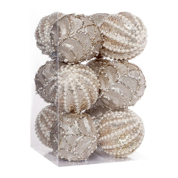Mornei 12 Pieces Christmas Ball Ornaments Christmas Tree Hanging Decorations Xmas Decor Champagne