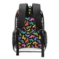 thumbnail image 2 of Susaid Colorful Geometric Dog Print Clear Backpack See Through Transparent Plastic Clear Bookbags for School, College, Stadium,Work, 2 of 7