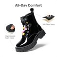 thumbnail image 4 of DREAM PAIRS Girls' Combat Ankle Boots, Lace-Up Boots with Side Zipper, Adjustable Fit, Round Toe and Anti-Slip Outsole, 4 of 6