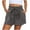 Gray, variant on Womens Shorts with Pockets Summer Casual Shorts for Women Waist Casual Lightweight Adjustable Tie Knot Loose