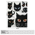 thumbnail image 4 of ARISTURING Cat Throw Blanket,Kids Pet Cats Flannel Fuzzy Blanket for Bed Sofa Couch,3D Animal All Season Bed Blanket Cute Kitten Black White Breathable Plush Blanket Room Decor, 4 of 6