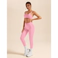 thumbnail image 6 of PISONIC Workout Workout Sets Color Block Twist Back Layered Sports Bra Twist Waist Leggings Gym Yoga Outfits, 6 of 9