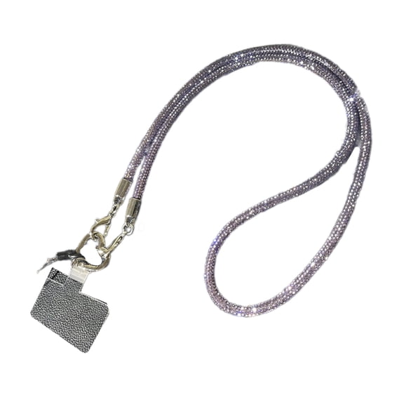 Colorful Phone Lanyard with Clear Name Card Holder Stylish Crossbody Cellphone Pendant Adjustable Length Neck Straps