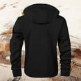 thumbnail image 4 of Mens Winter Jackets Thermal Waterproof Windproof Jacket Hooded Winter Snow Coat with Multiple Pockets Lightweight Solid Color Relaxed Fit Casual Jackets for Men, 4 of 5