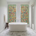 thumbnail image 4 of Boho Green Flowers Kitchen Curtain for Berdoom Living Room Cafe 72 Inch Length, Spring Abstract Watercolor Floral Leaf Tiers Curtains Light Filtering Drapes Window Treatment 2 Panels 52"Wx72"L, 4 of 8