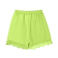 thumbnail image 5 of ZACPNCV Summer Shorts for Girls Elastic Waist Drawstring Lace Trim Pleated Beach Shorts Comfy Loose Lightweight Casual Shorts Mint Green 9-10 Years, 5 of 9