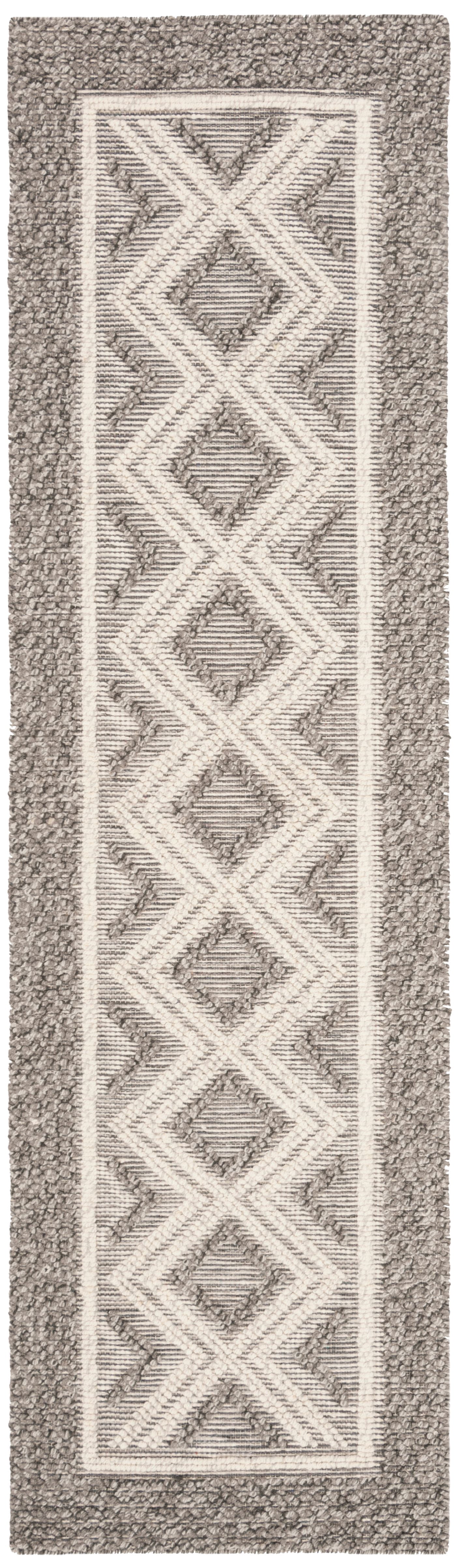 SAFAVIEH Vermont Hyde Geometric Runner Rug, Grey/Ivory, 2'3" x 6'